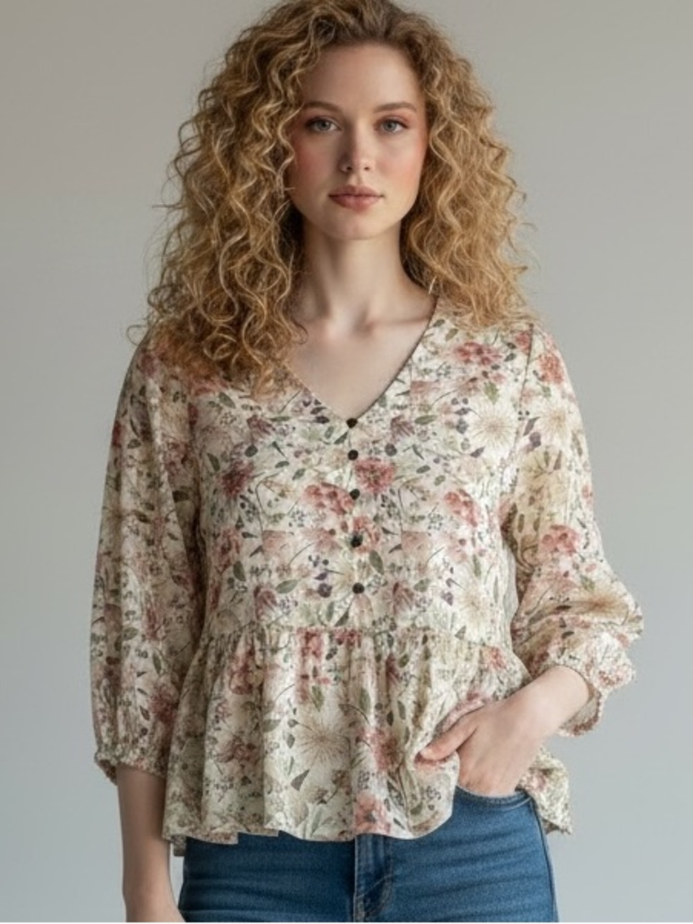 Matilda Jane Good Hart floral Zilker blouse Women’s size S